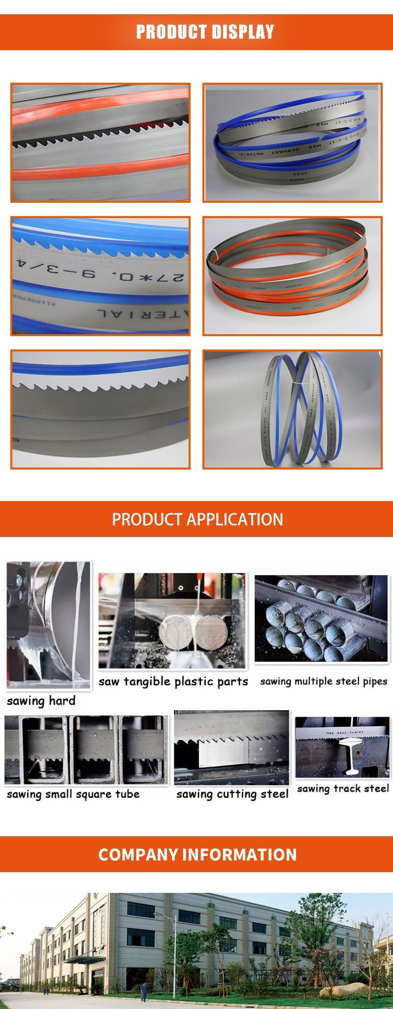 High Speed Steel Saw M42 Welder Bandsaw Bimetal Band Saw Blades for Metal Cutting Hardened Steel Cutting
