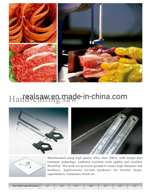 Frozen Pork Beef Meat Cutting Butcher Saw Band Blades